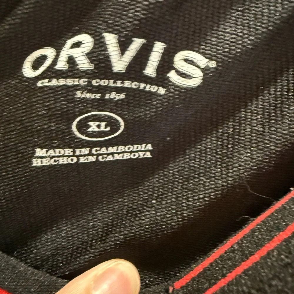 Orvis Black Sweatpants, loungewear, Joggers with Slim Fit and Elastic Waistband - Picture 3 of 4